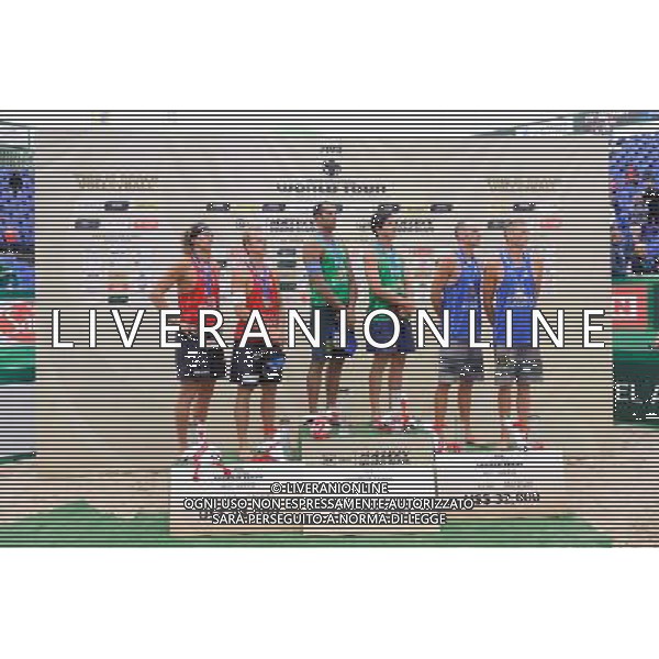 24.08.2014 - Stare Jablonki , siatkowka plazowa , beach volleyball , World Tour , FIVB Stare Jablonki Grand Slam 2014 , Dekoracja N/Z Aleksandrs Samoilovs , Janis Smedins , Pedro Solberg Salgado , Alvaro Morais Filho , Jacob Gibb Casey Paterson Fot. Karol Bartnik / MPAimages.com/NEWSPIX.PL --- Newspix.pl /Agenzia Aldo Liverani sas - ITALY ONLY - EDITORIAL USE ONLY - BEACHVOLLEY PREMIAZIONI *** Local Caption *** www.newspix.pl mail us: info@newspix.pl call us: 0048 022 23 22 222 --- Polish Picture Agency by Ringier Axel Springer Poland