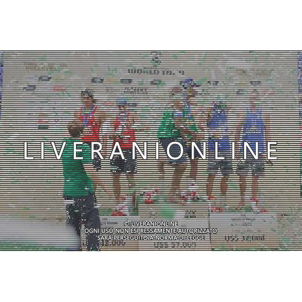 24.08.2014 - Stare Jablonki , siatkowka plazowa , beach volleyball , World Tour , FIVB Stare Jablonki Grand Slam 2014 , Dekoracja N/Z Aleksandrs Samoilovs , Janis Smedins , Pedro Solberg Salgado , Alvaro Morais Filho , Jacob Gibb Casey Paterson Fot. Karol Bartnik / MPAimages.com/NEWSPIX.PL --- Newspix.pl /Agenzia Aldo Liverani sas - ITALY ONLY - EDITORIAL USE ONLY - BEACHVOLLEY PREMIAZIONI *** Local Caption *** www.newspix.pl mail us: info@newspix.pl call us: 0048 022 23 22 222 --- Polish Picture Agency by Ringier Axel Springer Poland