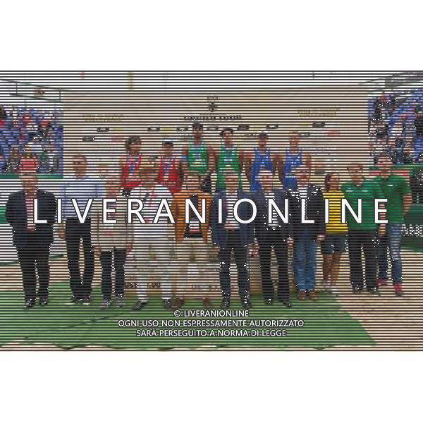 24.08.2014 - Stare Jablonki , siatkowka plazowa , beach volleyball , World Tour , FIVB Stare Jablonki Grand Slam 2014 , Dekoracja mezczyzn N/Z Aleksandrs Samoilovs , Janis Smedins , Pedro Solberg Salgado , Alvaro Morais Filho , Jacob Gibb , Casey Patterson Fot. Mariusz Palczynski / MPAimages.com/NEWSPIX.PL --- Newspix.pl /Agenzia Aldo Liverani sas - ITALY ONLY - EDITORIAL USE ONLY - BEACHVOLLEY PREMIAZIONI *** Local Caption *** www.newspix.pl mail us: info@newspix.pl call us: 0048 022 23 22 222 --- Polish Picture Agency by Ringier Axel Springer Poland
