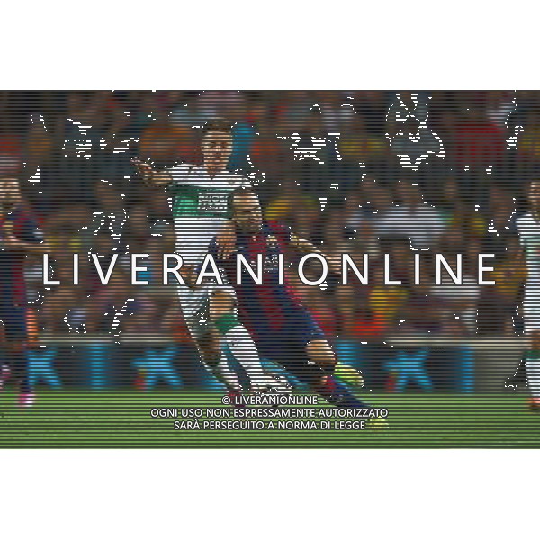 Andres Iniesta / Mario Pasalic - 24.08.2014 - Barcelone / Elche - 1ere journee Liga Photo : Aop press / Icon Sport AG ALDO LIVERANI SAS ONLY ITALY