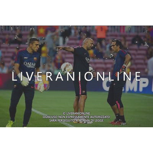 Claudio Bravo / Jose Ramon de la Fuente / Jordi Masip - 24.08.2014 - Barcelone / Elche - 1ere journee Liga Photo : Aop press / Icon Sport AG ALDO LIVERANI SAS ONLY ITALY