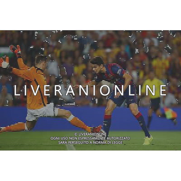 Marc Bartra / Przemyslaw Tyton - 24.08.2014 - Barcelone / Elche - 1ere journee Liga Photo : Aop press / Icon Sport AG ALDO LIVERANI SAS ONLY ITALY
