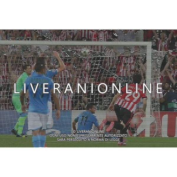 ATHLETIC BILBAO - NAPOLI RITORNO PRELIMINARI DI CHAMPIONS LEAGUE 27 AGOSTO 2014 NELLA FOTO: IL GOL DI GOMEZ ©MOSCA/Agenzia Aldo Liverani sas