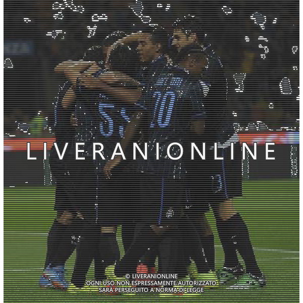 UEFA Europa League 2014/2015 Quarto Turno di Qualificazione Ritorno Milano - 28.08.2014 Inter-Stjarnan Nella Foto:osvaldo esulta /Ph.Vitez-Ag. Aldo Liverani