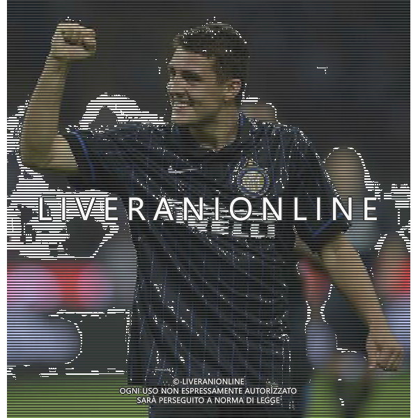 UEFA Europa League 2014/2015 Quarto Turno di Qualificazione Ritorno Milano - 28.08.2014 Inter-Stjarnan Nella Foto:kovacic esulta terzo gol /Ph.Vitez-Ag. Aldo Liverani