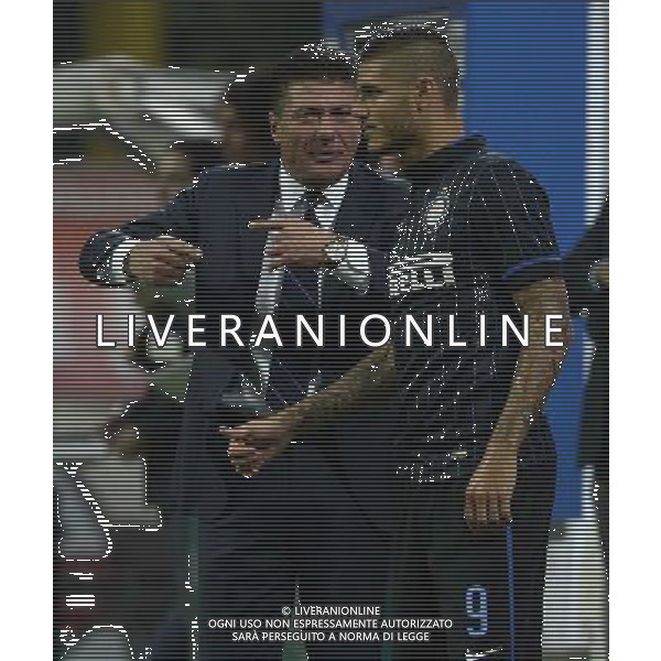 UEFA Europa League 2014/2015 Quarto Turno di Qualificazione Ritorno Milano - 28.08.2014 Inter-Stjarnan Nella Foto:mazzarri icardi /Ph.Vitez-Ag. Aldo Liverani