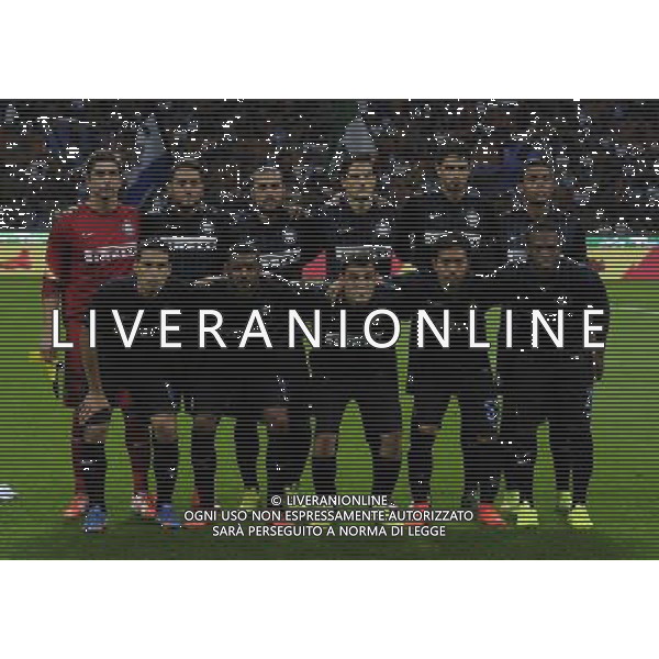 UEFA Europa League 2014/2015 Quarto Turno di Qualificazione Ritorno Milano - 28.08.2014 Inter-Stjarnan Nella Foto:Inter Squadra Formazione Carrizo,Juan Jesus,Andreolli,Osvaldo,Kovacic,Obi,Ranocchia,D\'Ambrosio,Nagatomo,Hernanes,M\'Vila /Ph.Vitez-Ag. Aldo Liverani