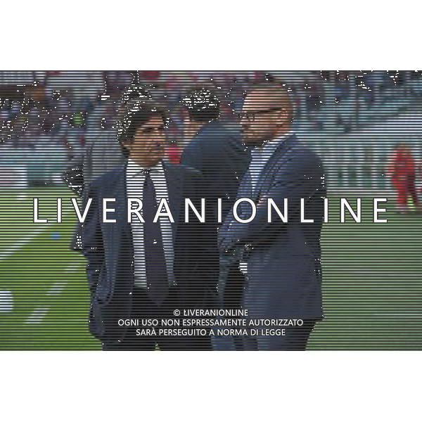 UEFA Europa League play-off accesso fase a gironi Torino 28-08-2014 Stadio Olimpico Torino - Spalato nella foto Urbano Cairo presidente del Torino a SX e Gianluca Petrachi direttore sportivo del Torino foto Roberto Garavaglia - ag. Aldo Liverani