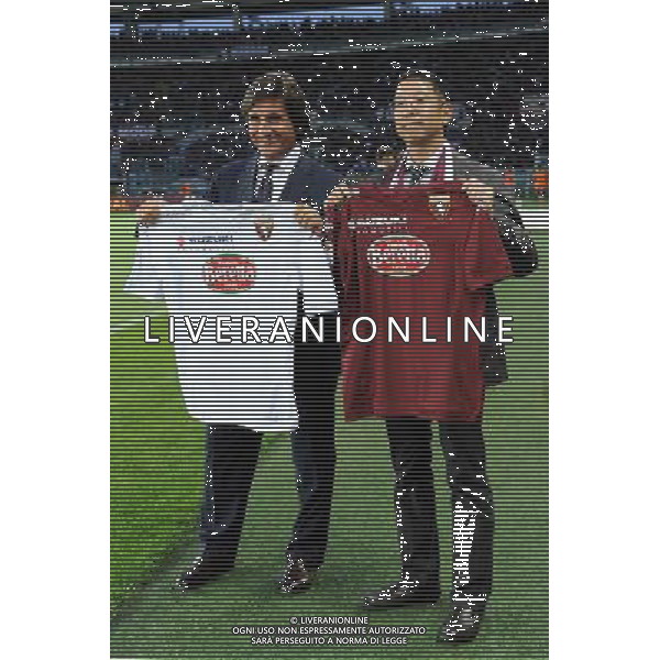 UEFA Europa League play-off accesso fase a gironi Torino 28-08-2014 Stadio Olimpico Torino - Spalato nella foto Urbano Cairo presidente del Torino a SX e Junya Kumataki presidente di Suzuki Italia foto Roberto Garavaglia - ag. Aldo Liverani
