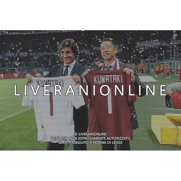 UEFA Europa League play-off accesso fase a gironi Torino 28-08-2014 Stadio Olimpico Torino - Spalato nella foto Urbano Cairo presidente del Torino a SX e Junya Kumataki presidente di Suzuki Italia foto Roberto Garavaglia - ag. Aldo Liverani