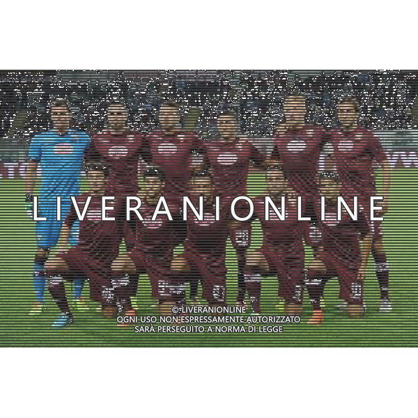 UEFA Europa League play-off accesso fase a gironi Torino 28-08-2014 Stadio Olimpico Torino - Spalato nella foto la formazione del Torino in piedi da SX Daniele Padelli - Nikola Maksimovic - Omar El Kaddouri - Giuseppe Vives - Kamil Glik - Emiliano Moretti; Matteo Darmian - Marco Benassi - Fabio Quagliarella - Cristian Molinaro - Vitor Barreto foto Roberto Garavaglia - ag. Aldo Liverani