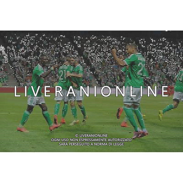 Joie Saint Etienne - Kevin MONNET PAQUET - 28.08.2014 - Saint Etienne / Karabukspor - Barrage Retour Europa League Photo : Jean Paul Thomas / Icon Sport AG ALDO LIVERANI SAS ONLY ITALY