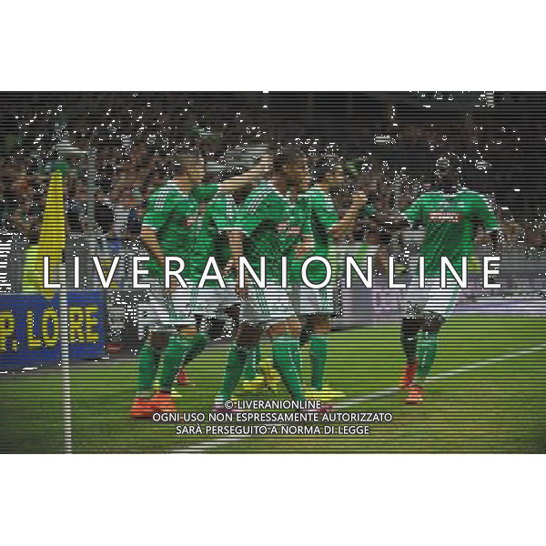 Joie Saint Etienne - Kevin MONNET PAQUET - 28.08.2014 - Saint Etienne / Karabukspor - Barrage Retour Europa League Photo : Jean Paul Thomas / Icon Sport AG ALDO LIVERANI SAS ONLY ITALY