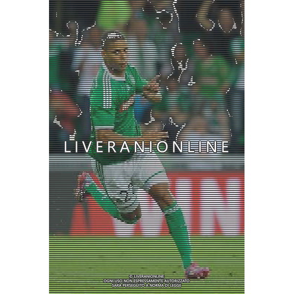 Joie Saint Etienne - Kevin MONNET PAQUET - 28.08.2014 - Saint Etienne / Karabukspor - Barrage Retour Europa League Photo : Jean Paul Thomas / Icon Sport AG ALDO LIVERANI SAS ONLY ITALY