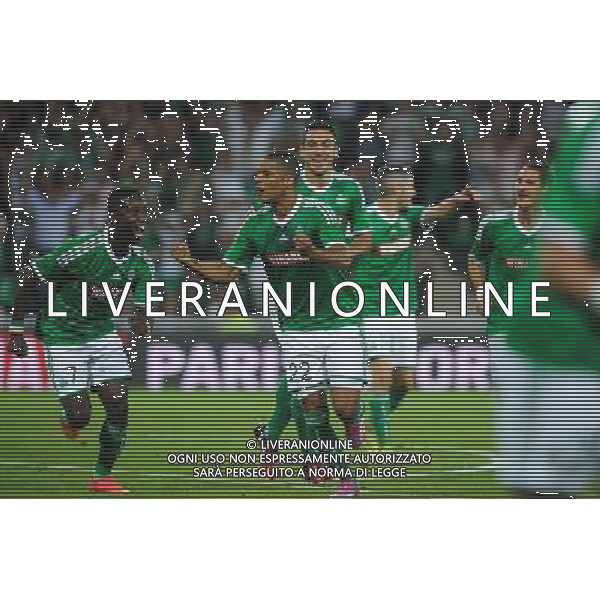 Joie Saint Etienne - Kevin MONNET PAQUET - 28.08.2014 - Saint Etienne / Karabukspor - Barrage Retour Europa League Photo : Jean Paul Thomas / Icon Sport AG ALDO LIVERANI SAS ONLY ITALY