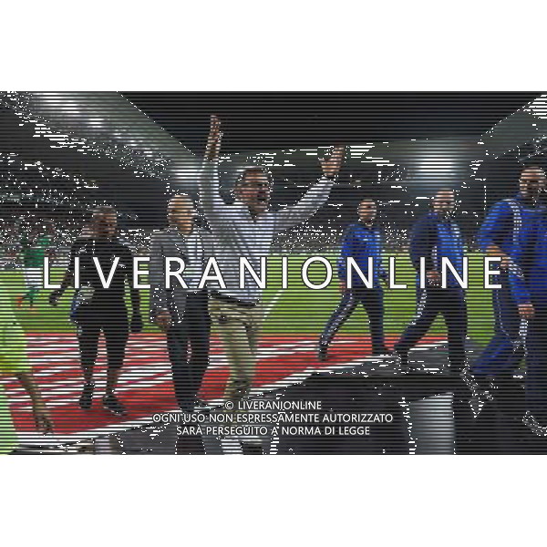 Joie Saint Etienne - Christophe GALTIER - 28.08.2014 - Saint Etienne / Karabukspor - Barrage Retour Europa League Photo : Jean Paul Thomas / Icon Sport AG ALDO LIVERANI SAS ONLY ITALY