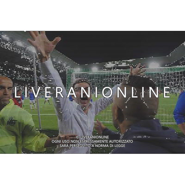 Joie Saint Etienne - Christophe GALTIER - 28.08.2014 - Saint Etienne / Karabukspor - Barrage Retour Europa League Photo : Jean Paul Thomas / Icon Sport AG ALDO LIVERANI SAS ONLY ITALY