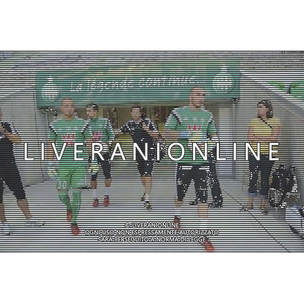 Jessy MOULIN / Baptiste VALETTE / Fabrice GRANGE / Stephane RUFFIER - 28.08.2014 - Saint Etienne / Karabukspor - Barrage retour Europa League Photo : Jean Paul Thomas / Icon Sport AG ALDO LIVERANI SAS ONLY ITALY