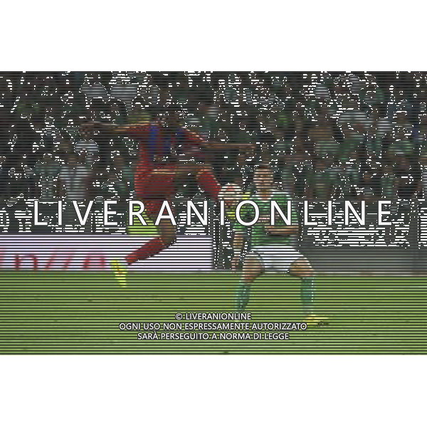 Samba SOW / Franck TABANOU - 28.08.2014 - Saint Etienne / Karabukspor - Barrage retour Europa League Photo : Jean Paul Thomas / Icon Sport AG ALDO LIVERANI SAS ONLY ITALY