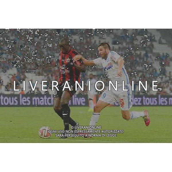 Souleymane DIAWARA / Andre Pierre GIGNAC - 29.08.2014 - Marseille / Nice - 4e journee Ligue 2 Photo : Gaston Petrelli / Icon Sport /Agenzia Aldo Liverani sas - ITALY ONLY - Marsiglia - Nizza - Ligue 2
