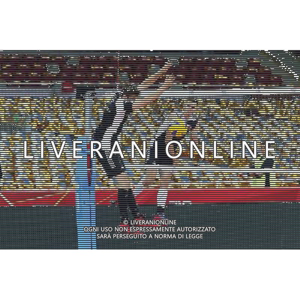 N/Z ATAKUJE MARIUSZ WLAZLY KW TRENING PRZED MECZEM OTWARCIA Z SERBIA FIVB MISTRZOSTWA SWIATA W PILCE SIATKOWEJ MEZCZYZN 2014 FIVB VOLLEYBALL MEN\'S CHAMPIONSHIP POLSKA 2014 SIATKOWKA - STADION NARODOWY - NATIONAL STADIUM WARSAW WARSZAWA 29.08.2014 FOT. LUKASZ TRZESZCZKOWSKI / NEWSPIX.PL --- Newspix.pl --- Newspix.pl /Agenzia Aldo Liverani sas - ITALY ONLY - Allenamento della nazionale maschile di Pallavolo della Polonia FIVB Volley Championship Men a Varsavia 29 agosto 2014 *** Local Caption *** www.newspix.pl mail us: info@newspix.pl call us: 0048 022 23 22 222 --- Polish Picture Agency by Ringier Axel Springer Poland