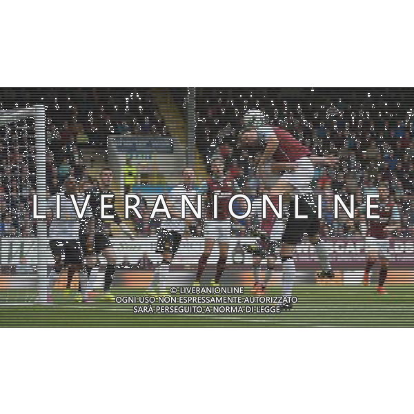 Manchester United\'s Phil Jones is fouled by Burnley\'s Michael Duff Photographer Chris Vaughan/CameraSport Football - Barclays Premiership - Burnley v Manchester United - Saturday 30th August 2014 - Turf Moor - Burnley © CameraSport - 43 Linden Ave. Countesthorpe. Leicester. England. LE8 5PG - Tel: +44 (0) 116 277 4147 - admin@camerasport.com - www.camerasport.com /Agenzia Aldo Liverani sas - ITALY ONLY - EDITORIAL USE ONLY
