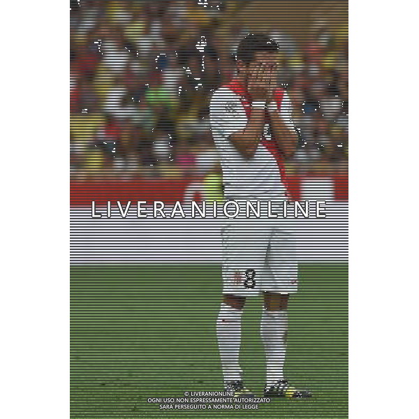Deception Joao MOUTINHO - 30.08.2014 - Monaco / Lille - 4eme journee de Ligue 1 - Photo : Olivier Anrigo / Icon Sport AG ALDO LIVERANI SAS ONLY ITALY