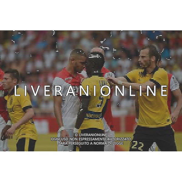 Laywin KURZAWA / Idrissa GUEYE - 30.08.2014 - Monaco / Lille - 4eme journee de Ligue 1 - Photo : Olivier Anrigo / Icon Sport AG ALDO LIVERANI SAS ONLY ITALY