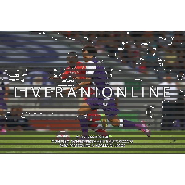 Martin Braithwaite / Youssouf Sabaly - 30.08.2014 - Toulouse / Evian Thonon - 4eme journee de Ligue 1 - Photo : Manuel Blondeau / Icon Sport AG ALDO LIVERANI SAS ONLY ITALY