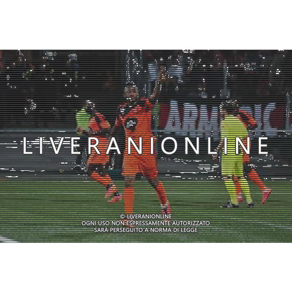 Joie Jordan Ayew - 30.08.2014 - Lorient / Guingamp - 4eme journee de Ligue 1 - Photo : PPhilippe Le Brech / Icon Sport AG ALDO LIVERANI SAS ONLY ITALY