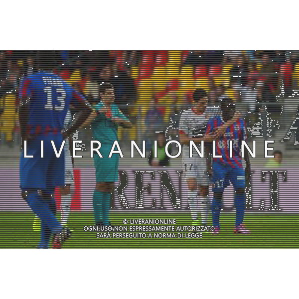 N\'Golo KANTE carton rouge / Vincent PAJOT - 30.08.2014 - Caen / Rennes - 4eme journee de Ligue 1 - Photo : Dave Winter / Icon Sport AG ALDO LIVERANI SAS ONLY ITALY