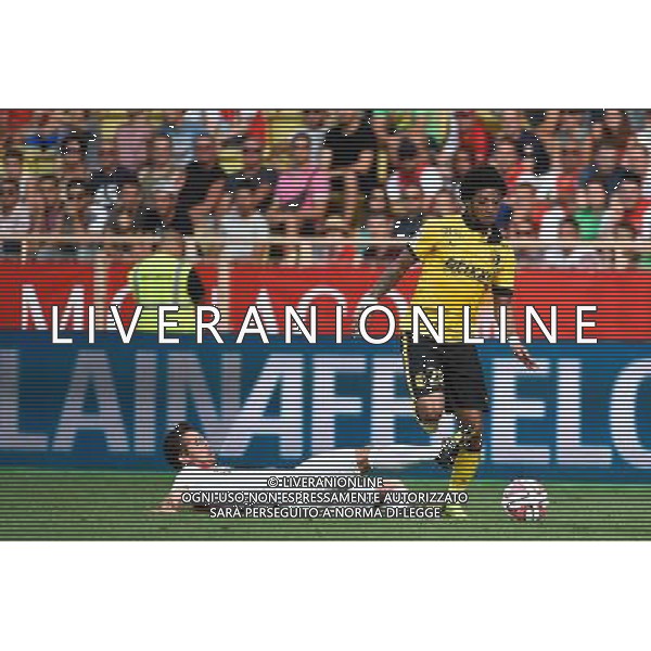 Joao MOUTINHO / Ryan MENDES - 30.08.2014 - Monaco / Lille - 4eme journee de Ligue 1 - Photo : Olivier Anrigo / Icon Sport AG ALDO LIVERANI SAS ONLY ITALY