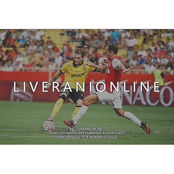 Nolan ROUX / Ricardo CARVALHO - 30.08.2014 - Monaco / Lille - 4eme journee de Ligue 1 - Photo : Olivier Anrigo / Icon Sport AG ALDO LIVERANI SAS ONLY ITALY