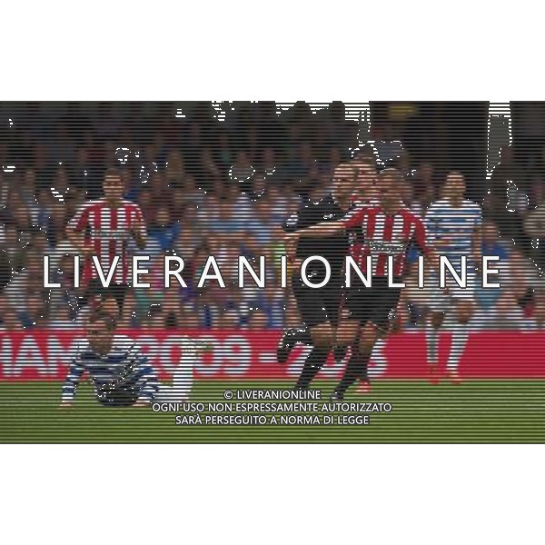 Sunderland\'s Lee Cattermole protests at Queens Park Rangers\' Jordon Mutch Photographer Ashley Western/CameraSport Football - Barclays Premiership - Queens Park Rangers v Sunderland - Saturday 30th August 2014 - Loftus Road - London © CameraSport - 43 Linden Ave. Countesthorpe. Leicester. England. LE8 5PG - Tel: +44 (0) 116 277 4147 - admin@camerasport.com - www.camerasport.com ag aldo liverani sas only italy
