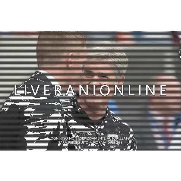West Bromwich Albion manager Alan Irvine chats to Swansea City manager Garry Monk Photographer Ian Cook/CameraSport Football - Swansea City v West Bromwich Albion - Barclays Premiership - Saturday 30th August 2014 - Liberty Swansea - Swansea © CameraSport - 43 Linden Ave. Countesthorpe. Leicester. England. LE8 5PG - Tel: +44 (0) 116 277 4147 - admin@camerasport.com - www.camerasport.com AG ALDO LIVERANI SAS ONLY ITALY