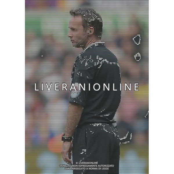 Referee Paul Tierney during the game Photographer Ian Cook/CameraSport Football - Swansea City v West Bromwich Albion - Barclays Premiership - Saturday 30th August 2014 - Liberty Swansea - Swansea © CameraSport - 43 Linden Ave. Countesthorpe. Leicester. England. LE8 5PG - Tel: +44 (0) 116 277 4147 - admin@camerasport.com - www.camerasport.com AG ALDO LIVERANI SAS ONLY ITALY