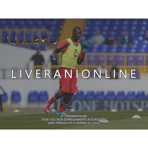 Liverpool\'s Mario Balotelli during the pre-match warm-up Photographer Kieran Galvin/CameraSport Football - Barclays Premiership - Tottenham Hotspur v Liverpool - Sunday 31st August 2014 - White Hart Lane - London © CameraSport - 43 Linden Ave. Countesthorpe. Leicester. England. LE8 5PG - Tel: +44 (0) 116 277 4147 - admin@camerasport.com - www.camerasport.com /Agenzia Aldo Liverani sas - ITALY ONLY - EDITORIAL USE ONLY