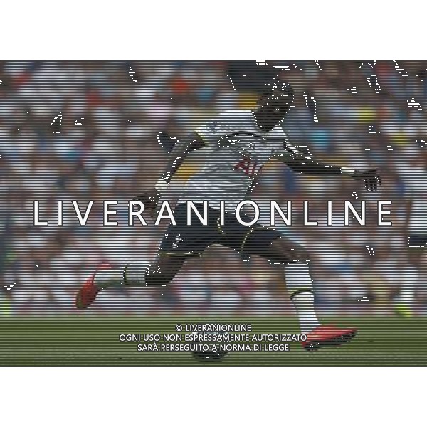 Tottenham Hotspur\'s Emmanuel Adebayor in action during todays match Photographer Kieran Galvin/CameraSport Football - Barclays Premiership - Tottenham Hotspur v Liverpool - Sunday 31st August 2014 - White Hart Lane - London © CameraSport - 43 Linden Ave. Countesthorpe. Leicester. England. LE8 5PG - Tel: +44 (0) 116 277 4147 - admin@camerasport.com - www.camerasport.com /Agenzia Aldo Liverani sas - ITALY ONLY - EDITORIAL USE ONLY