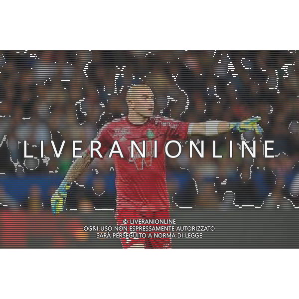 Stephane Ruffier - 31.08.2014 - Paris Saint Germain / Saint Etienne - 4eme journee de Ligue 1 - Photo : Aurelien Meunier / Icon Sport /AGENZIA ALDO LIVERANI SAS - ITALY ONLY - EDITORIAL USE ONLY