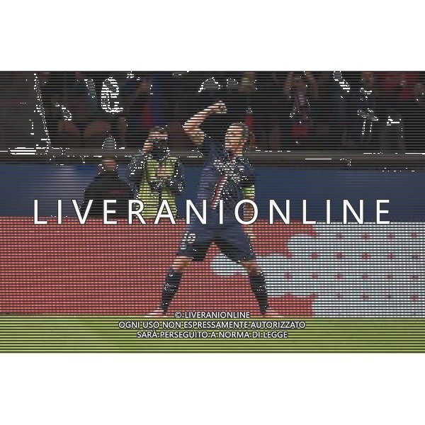 Joie Zlatan IBRAHIMOVIC - 31.08.2014 - Paris Saint Germain / Saint Etienne - 4eme journee de Ligue 1 - Photo : SPPress/ Icon Sport /AGENZIA ALDO LIVERANI SAS - ITALY ONLY - EDITORIAL USE ONLY