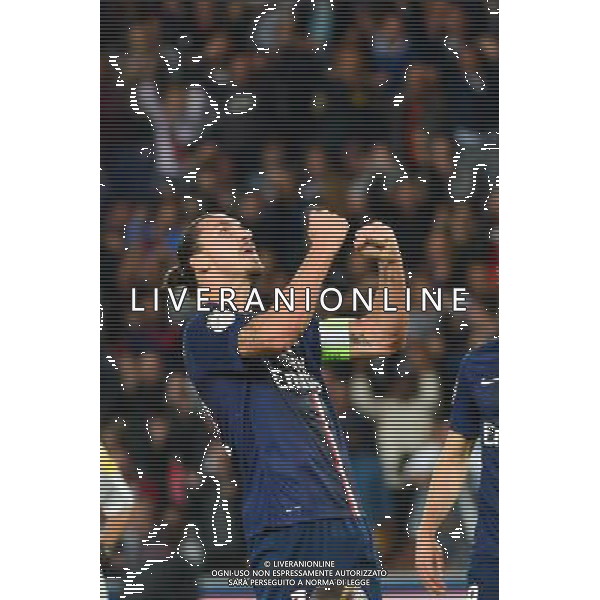 Joie Zlatan IBRAHIMOVIC - 31.08.2014 - Paris Saint Germain / Saint Etienne - 4eme journee de Ligue 1 - Photo : WinterPress / Icon Sport /AGENZIA ALDO LIVERANI SAS - ITALY ONLY - EDITORIAL USE ONLY