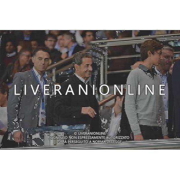 Nicolas SARKOZY - 31.08.2014 - Paris Saint Germain / Saint Etienne - 4eme journee de Ligue 1 - Photo : WinterPress / Icon Sport /AGENZIA ALDO LIVERANI SAS - ITALY ONLY - EDITORIAL USE ONLY