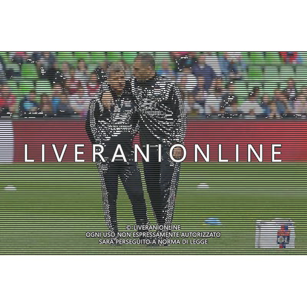 Bruno GENESIO / Abdeljelil REDISSI - 31.08.2014 - Metz / Lyon - 4eme journee de Ligue 1 Photo : Fred Marvaux / Icon Sport AG ALDO LIVERANI SAS ONLY ITALY