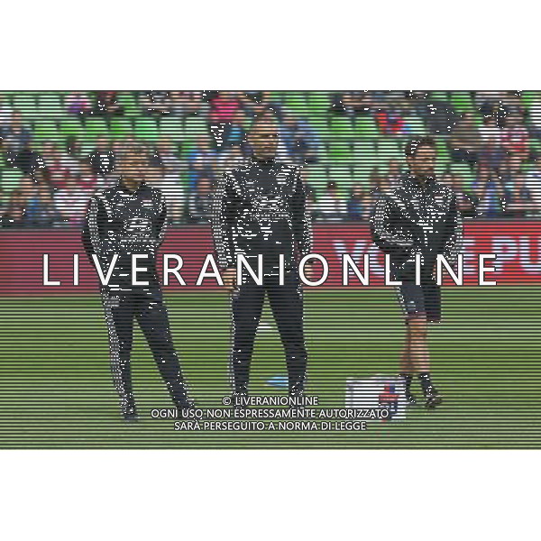 Bruno GENESIO / Abdeljelil REDISSI / Antonin DA FONSECA - 31.08.2014 - Metz / Lyon - 4eme journee de Ligue 1 Photo : Fred Marvaux / Icon Sport AG ALDO LIVERANI SAS ONLY ITALY