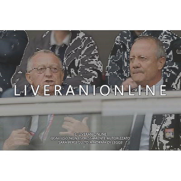 Jean Michel AULAS / Bernard LACOMBE - 31.08.2014 - Metz / Lyon - 4eme journee de Ligue 1 Photo : Fred Marvaux / Icon Sport AG ALDO LIVERANI SAS ONLY ITALY