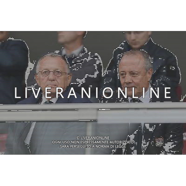 Jean Michel AULAS / Bernard LACOMBE - 31.08.2014 - Metz / Lyon - 4eme journee de Ligue 1 Photo : Fred Marvaux / Icon Sport AG ALDO LIVERANI SAS ONLY ITALY