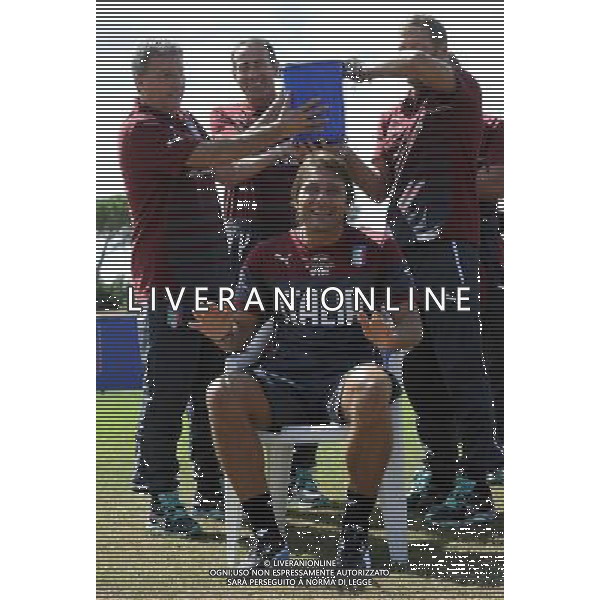 Raduno Nazionale Italiana Firenze - 01.09.2014 Allenamento Nella Foto:Antonio Conte subisce la secchiata d\'acqua fredda da parte del suo staff per la lotta contro la sla /Ph.Vitez-Ag. Aldo Liverani