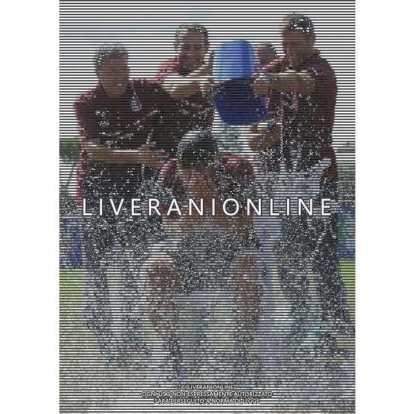 Raduno Nazionale Italiana Firenze - 01.09.2014 Allenamento Nella Foto:Antonio Conte subisce la secchiata d\'acqua fredda da parte del suo staff per la lotta contro la sla /Ph.Vitez-Ag. Aldo Liverani