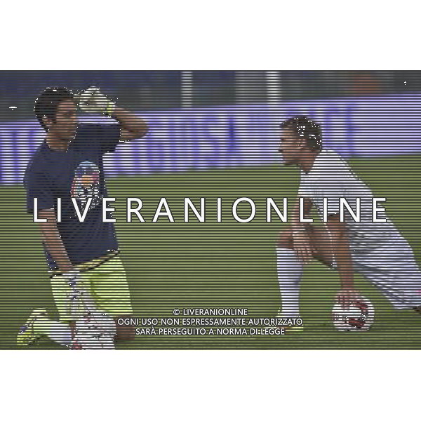 Roma - 01/09/2014 - Stadio Olimpico - Partita Interreligiosa per la Pace - nella foto: gianluigi buffon e andrey shevchenko / Ph. Fabrizio Corradetti - Ag. Aldo Liverani Sas