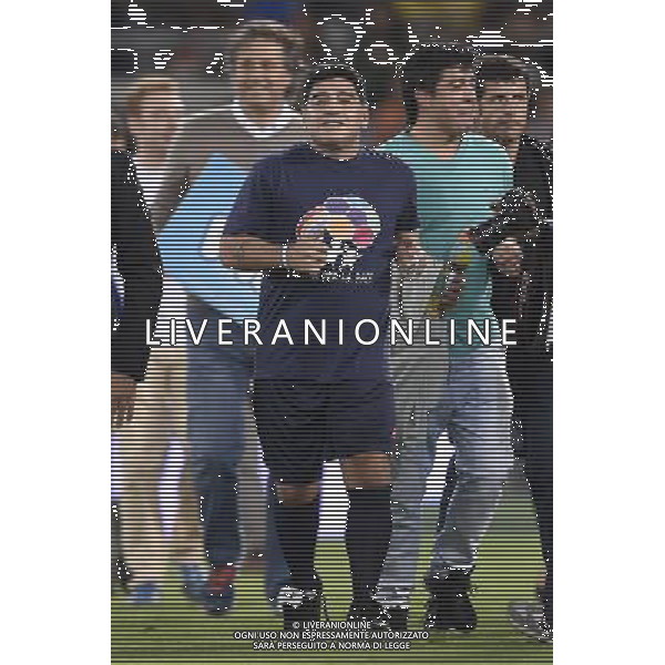 Roma - 01/09/2014 - Stadio Olimpico - Partita Interreligiosa per la Pace - nella foto: Diego Armando Maradona / Ph. Fabrizio Corradetti - Ag. Aldo Liverani Sas